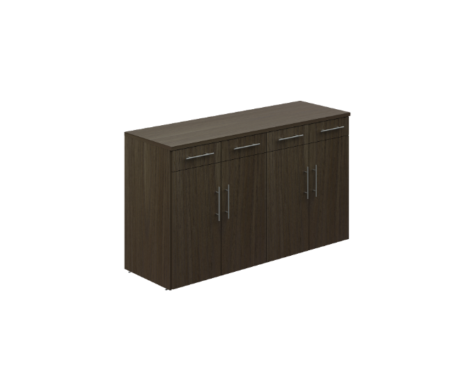 4-Door, 4-drawer credenza 72 x 24 x 42&quot; LPL