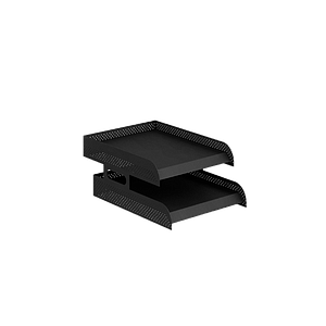 Charola Papelera 2 Niveles Metalica 28 x 42 x 17 cm Kenza