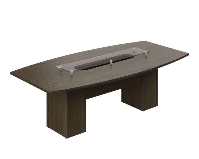 Conference table with glass 96 x 48 x 30&quot; Bento