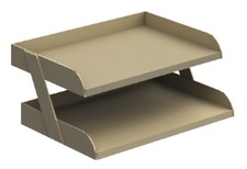 Charola Papelera 2 Niveles Metalica 36 x 26 x 15 cm Nova
