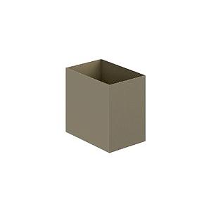 Metal wastebasket 12 x 8 x 12" Nova 