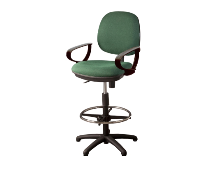 Silla Cajero c/Brazos Polipro Base Plastica Fija Comfort