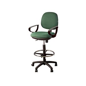 Silla Cajero c/Brazos Polipro Base Plastica c/Ruedas Comfort