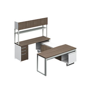 U-group with hutch 71 x 96 x 71" G Connect