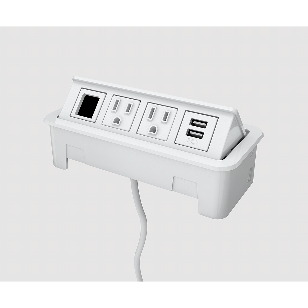 Nacre 2 power, 1 USB A+C, open data 72&quot; cord
