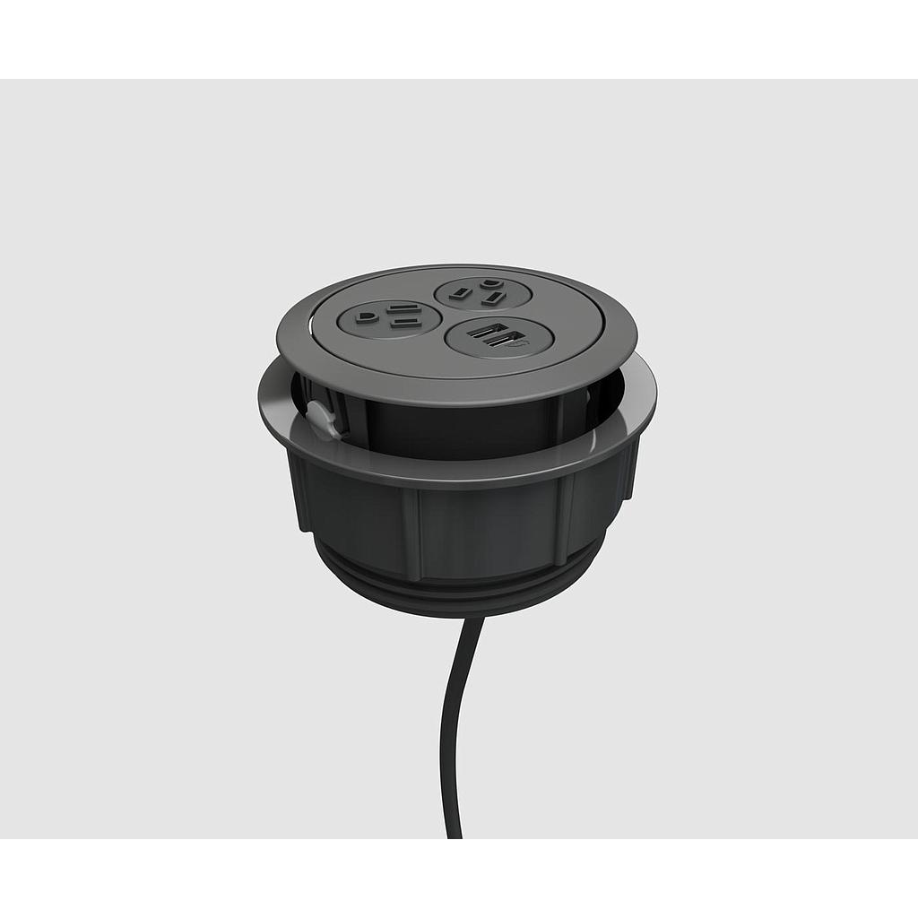 Multicontacto Eclipse 2 Tomas/1 USB A+C 180 cm