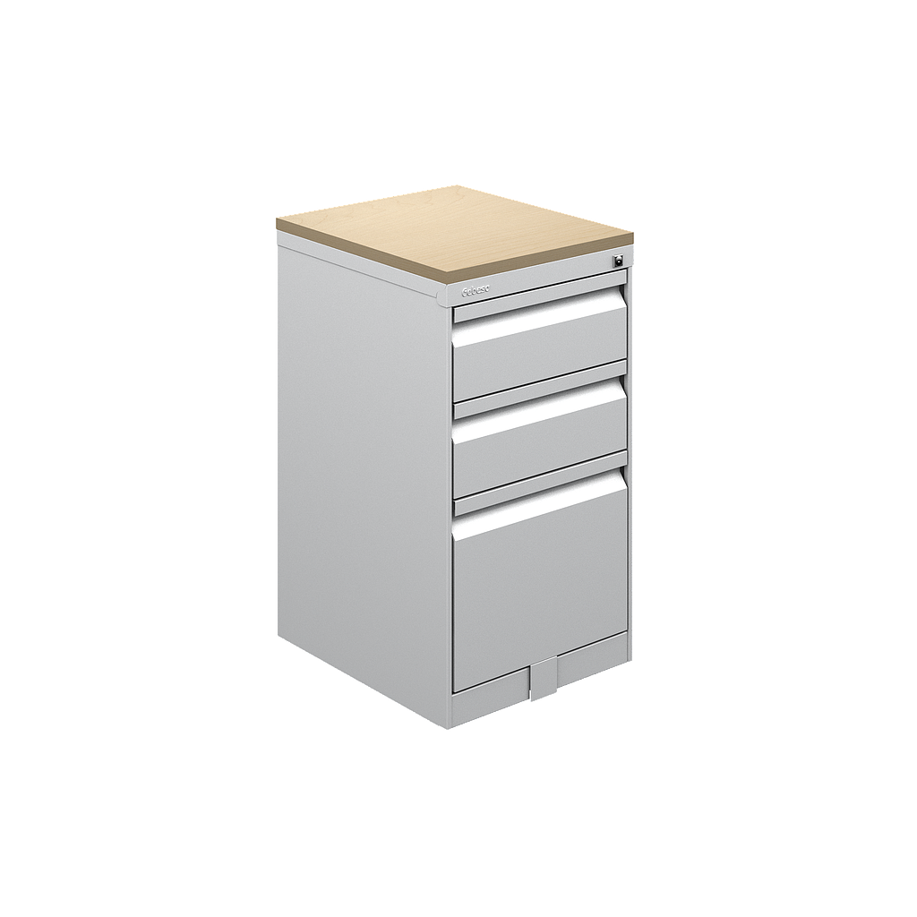Steel BBF mobile pedestal laminate top 15.5 x 18 x 28&quot; Urban