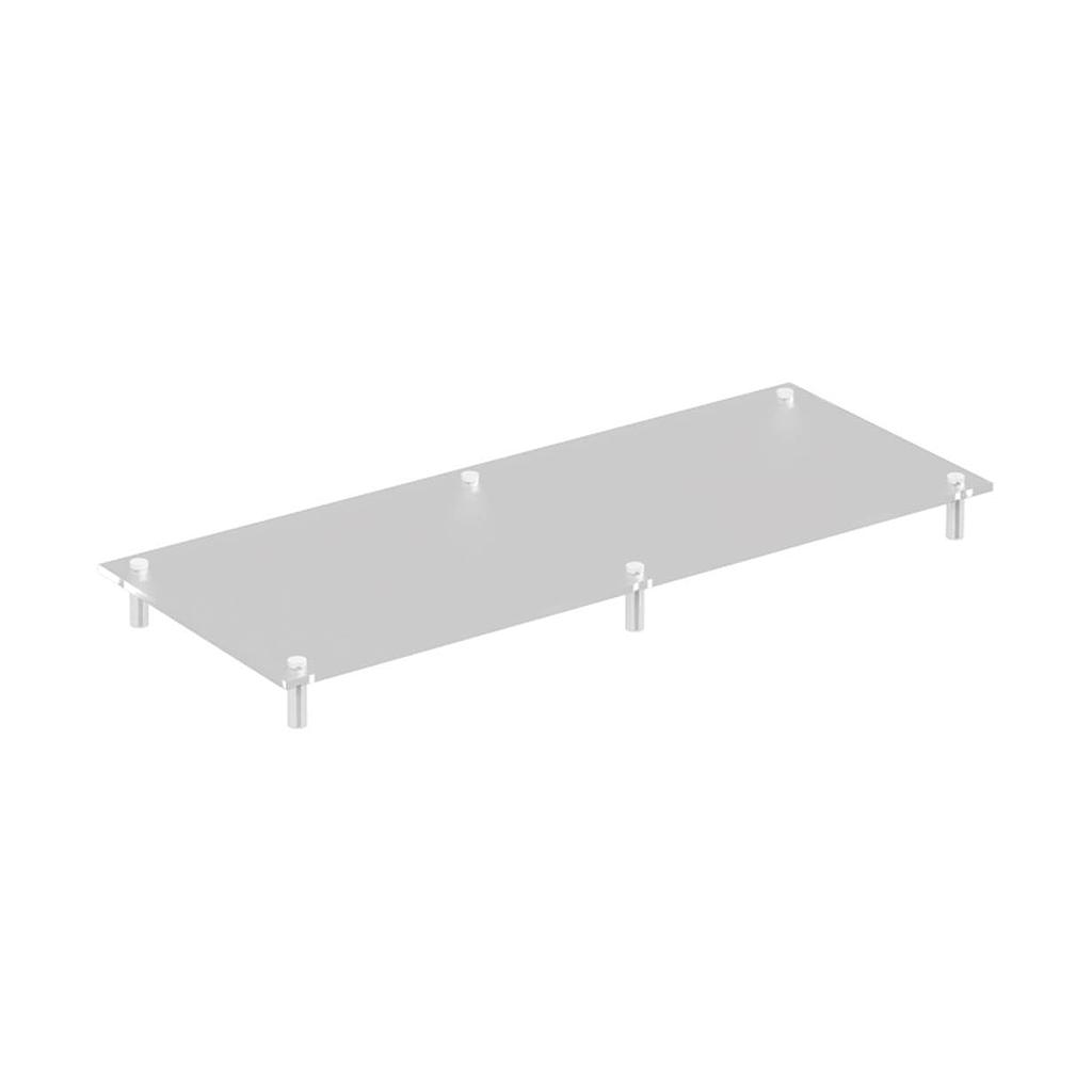 Glass counter worksurface 14 x 36&quot;
