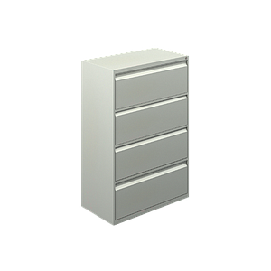 4-Drawer lateral file cabinet 36 x 19 x 53" Arka
