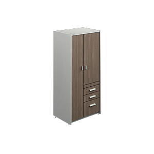3 Drawer combo storage and wardrobe cabinet 33 x 24 x 72" Prime