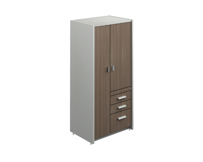 3 Drawer combo storage and wardrobe cabinet 33 x 24 x 72&quot; Prime
